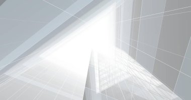 Mimari sanat konseptinde soyut çizgiler, minimum geometrik şekiller. 