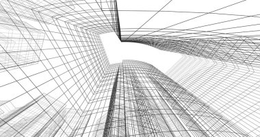 soyut mimari duvar kağıdı tasarımı, dijital konsept arkaplan