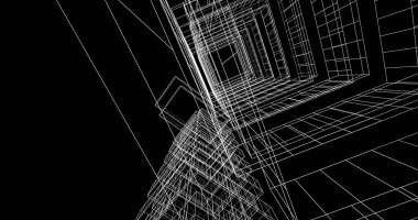 soyut mimari duvar kağıdı tasarımı, dijital konsept arkaplan