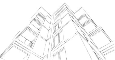 soyut mimari duvar kağıdı tasarımı, dijital konsept arkaplan