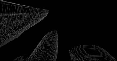 soyut mimari duvar kağıdı tasarımı, dijital konsept arkaplan