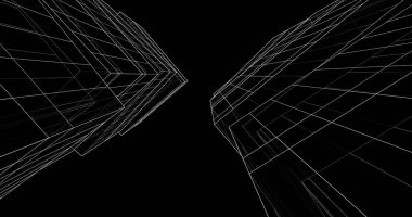 soyut mimari duvar kağıdı tasarımı, dijital konsept arkaplan