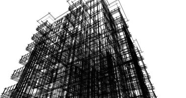 soyut mimari duvar kağıdı tasarımı, dijital konsept arkaplan