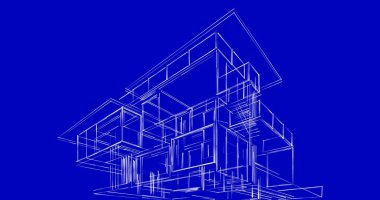 soyut mimari duvar kağıdı tasarımı, dijital konsept arkaplan