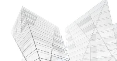 soyut mimari duvar kağıdı tasarımı, dijital konsept arkaplan