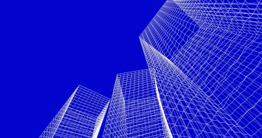 soyut mimari duvar kağıdı tasarımı, dijital konsept arkaplan