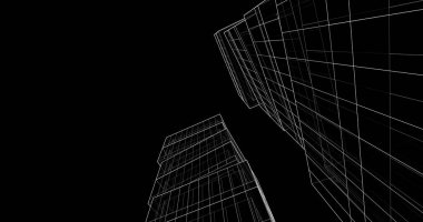 soyut mimari duvar kağıdı tasarımı, dijital konsept arkaplan