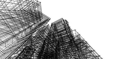 soyut mimari duvar kağıdı tasarımı, dijital konsept arkaplan