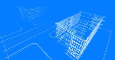 soyut mimari duvar kağıdı tasarımı, dijital konsept arkaplan