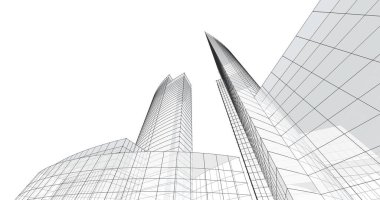 soyut mimari duvar kağıdı tasarımı, dijital konsept arkaplan