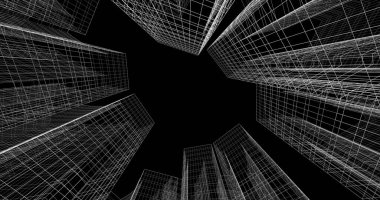 soyut mimari duvar kağıdı tasarımı, dijital konsept arkaplan