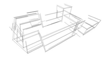 soyut mimari duvar kağıdı tasarımı, dijital konsept arkaplan