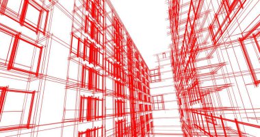 soyut mimari duvar kağıdı tasarımı, dijital konsept arkaplan