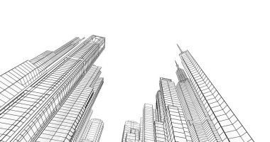 soyut mimari duvar kağıdı tasarımı, dijital konsept arkaplan