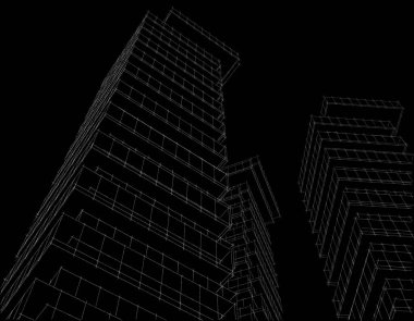 soyut mimari duvar kağıdı tasarımı, dijital konsept arkaplan