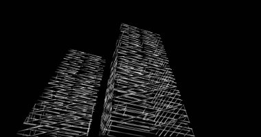 soyut mimari duvar kağıdı tasarımı, dijital konsept arkaplan