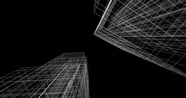 soyut mimari duvar kağıdı tasarımı, dijital konsept arkaplan