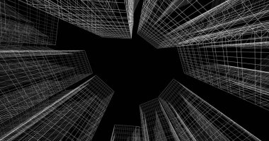 soyut mimari duvar kağıdı tasarımı, dijital konsept arkaplan