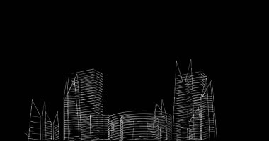 soyut mimari duvar kağıdı tasarımı, dijital konsept arkaplan