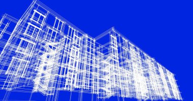 soyut mimari duvar kağıdı tasarımı, dijital konsept arkaplan