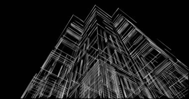 soyut mimari duvar kağıdı tasarımı, dijital konsept arkaplan