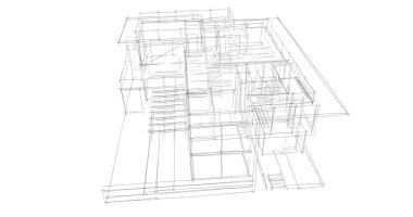 soyut mimari duvar kağıdı tasarımı, dijital konsept arkaplan