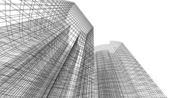 soyut mimari duvar kağıdı tasarımı, dijital konsept arkaplan