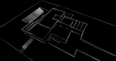 soyut mimari duvar kağıdı tasarımı, dijital konsept arkaplan