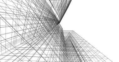 soyut mimari duvar kağıdı tasarımı, dijital konsept arkaplan