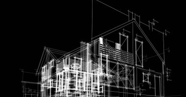 minimal geometrik şekiller, mimari çizgiler