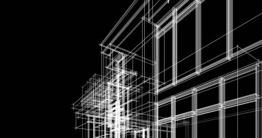 soyut mimari duvar kağıdı tasarımı, dijital konsept arkaplan