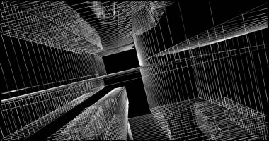 soyut mimari duvar kağıdı tasarımı, dijital konsept arkaplan