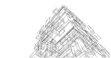 soyut mimari duvar kağıdı tasarımı, dijital konsept arkaplan