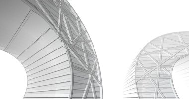 soyut mimari duvar kağıdı tasarımı, dijital konsept arkaplan