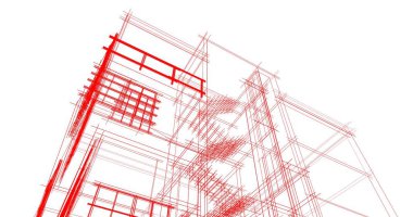 soyut mimari duvar kağıdı tasarımı, dijital konsept arkaplan