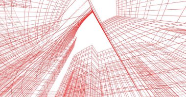 soyut mimari duvar kağıdı tasarımı, dijital konsept arkaplan