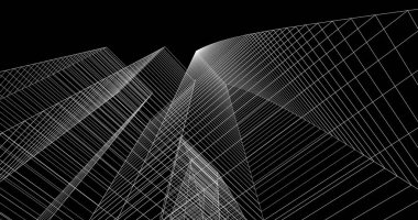 soyut mimari duvar kağıdı tasarımı, dijital konsept arkaplan