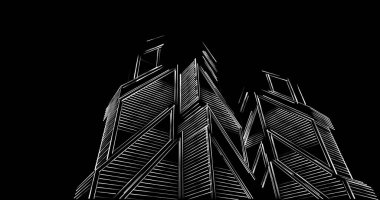 minimal geometrik şekiller, mimari çizgiler