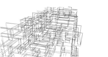 soyut mimari duvar kağıdı tasarımı, dijital konsept arkaplan