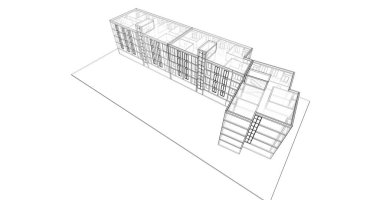 soyut mimari duvar kağıdı tasarımı, dijital konsept arkaplan