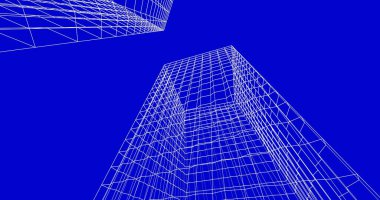 soyut mimari duvar kağıdı tasarımı, dijital konsept arkaplan