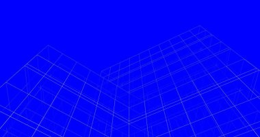 Mimari sanat konseptinde soyut çizgiler, minimum geometrik şekiller. 