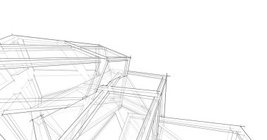 soyut mimari duvar kağıdı tasarımı, dijital konsept arkaplan