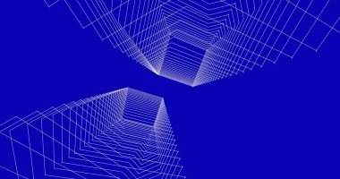 Mimari sanat konseptinde soyut çizgiler, minimum geometrik şekiller. 