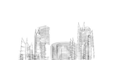 soyut mimari duvar kağıdı tasarımı, dijital konsept arkaplan