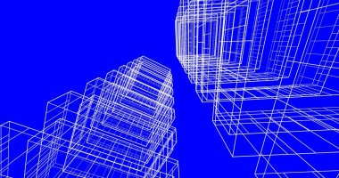 soyut mimari duvar kağıdı tasarımı, dijital konsept arkaplan