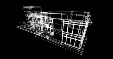 soyut mimari duvar kağıdı tasarımı, dijital konsept arkaplan