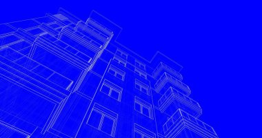 soyut mimari duvar kağıdı tasarımı, dijital konsept arkaplan