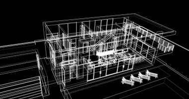 soyut mimari duvar kağıdı tasarımı, dijital konsept arkaplan