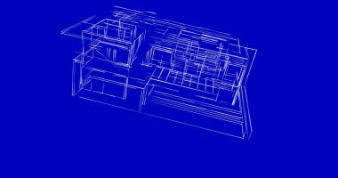 soyut mimari duvar kağıdı tasarımı, dijital konsept arkaplan